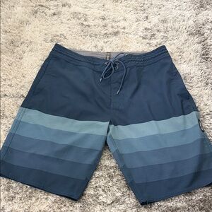 Men's Volcom Blue Striped Swim Shorts